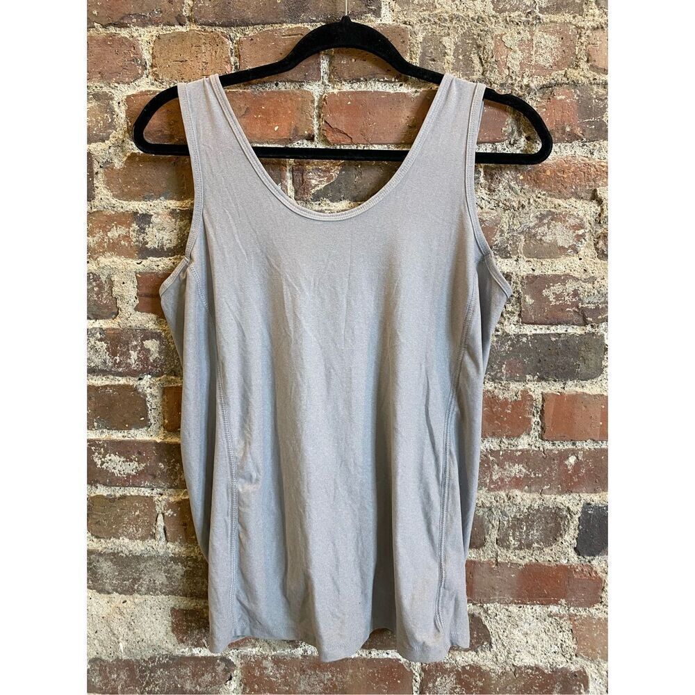 Old Navy Active Go Dry Light Grey Athletic Tank Top Tie Back Women’s Size Small